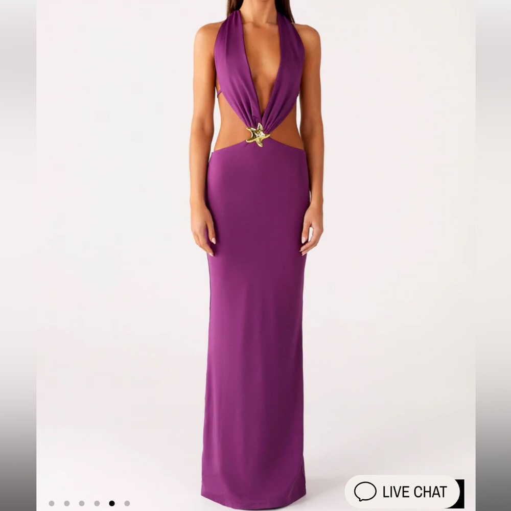 Peppermayo Deep Purple Backless Dress